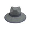 定製手工製作復古優雅女士帽子澳大利亞 100% 羊毛硬扁寬簷氈軟呢帽 