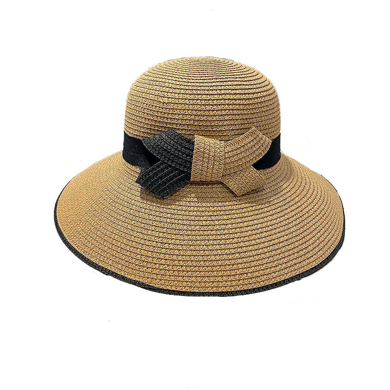 便宜的宽檐可折叠遮阳帽女式度假沙滩草帽休闲软纸帽子男女通用